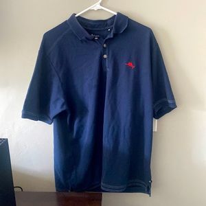 Tommy Bahama mesh polo navy blue large